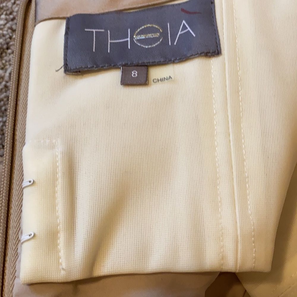 Theia Couture Assymmetrical Beades Strapples Dress - Picture 11 of 11